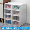 6 Packs Transparent Shoe Box  Organizers