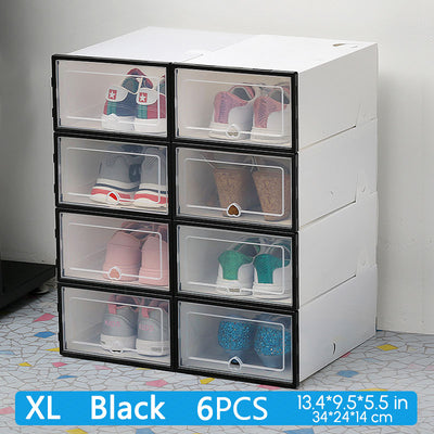 6 Packs Transparent Shoe Box  Organizers