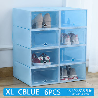 6 Packs Transparent Shoe Box  Organizers