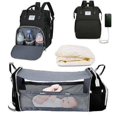 Portable Folding  Multi-Function Large Capacity Baby Backpack Diaper Bag Baby Stroller Organizer Bag