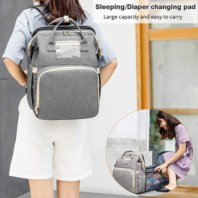 Portable Folding  Multi-Function Large Capacity Baby Backpack Diaper Bag Baby Stroller Organizer Bag