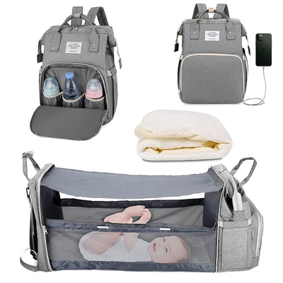 Portable Folding  Multi-Function Large Capacity Baby Backpack Diaper Bag Baby Stroller Organizer Bag