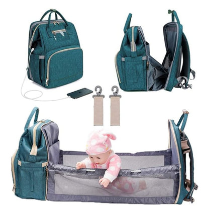 Portable Folding  Multi-Function Large Capacity Baby Backpack Diaper Bag Baby Stroller Organizer Bag